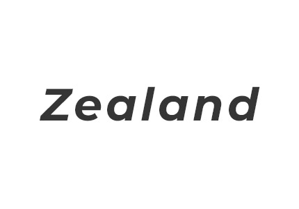 Grayscale version of the ZEALAND logo
