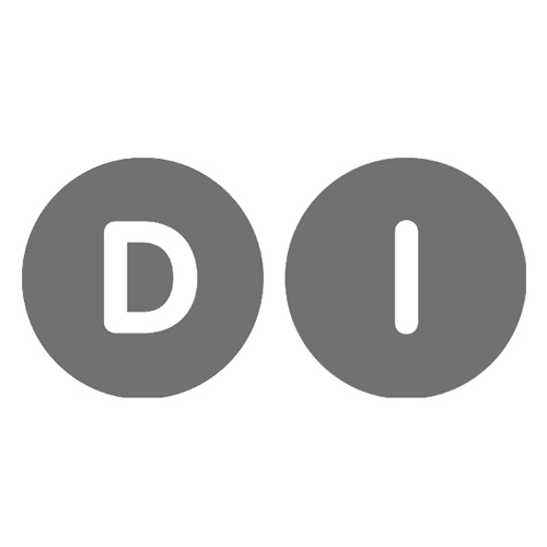 Grayscale version of the DI logo