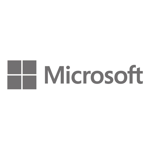 Grayscale version of the MICROSOFT logo